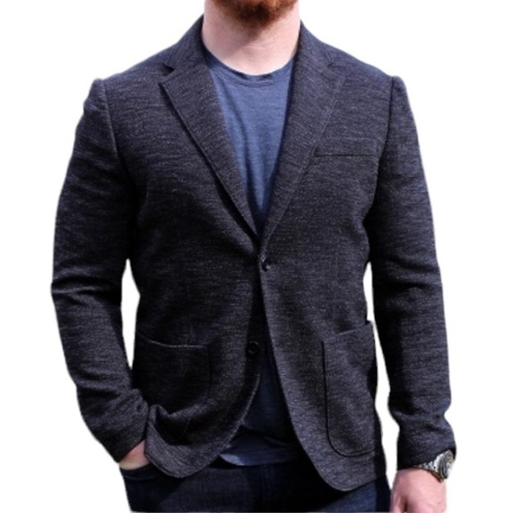 Good Man Brand Wool Knit Mens Blazer. Dark Gray Charcoal Size XL - Picture 1 of 10